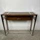 Console de style Art déco en bois et métal chromé
