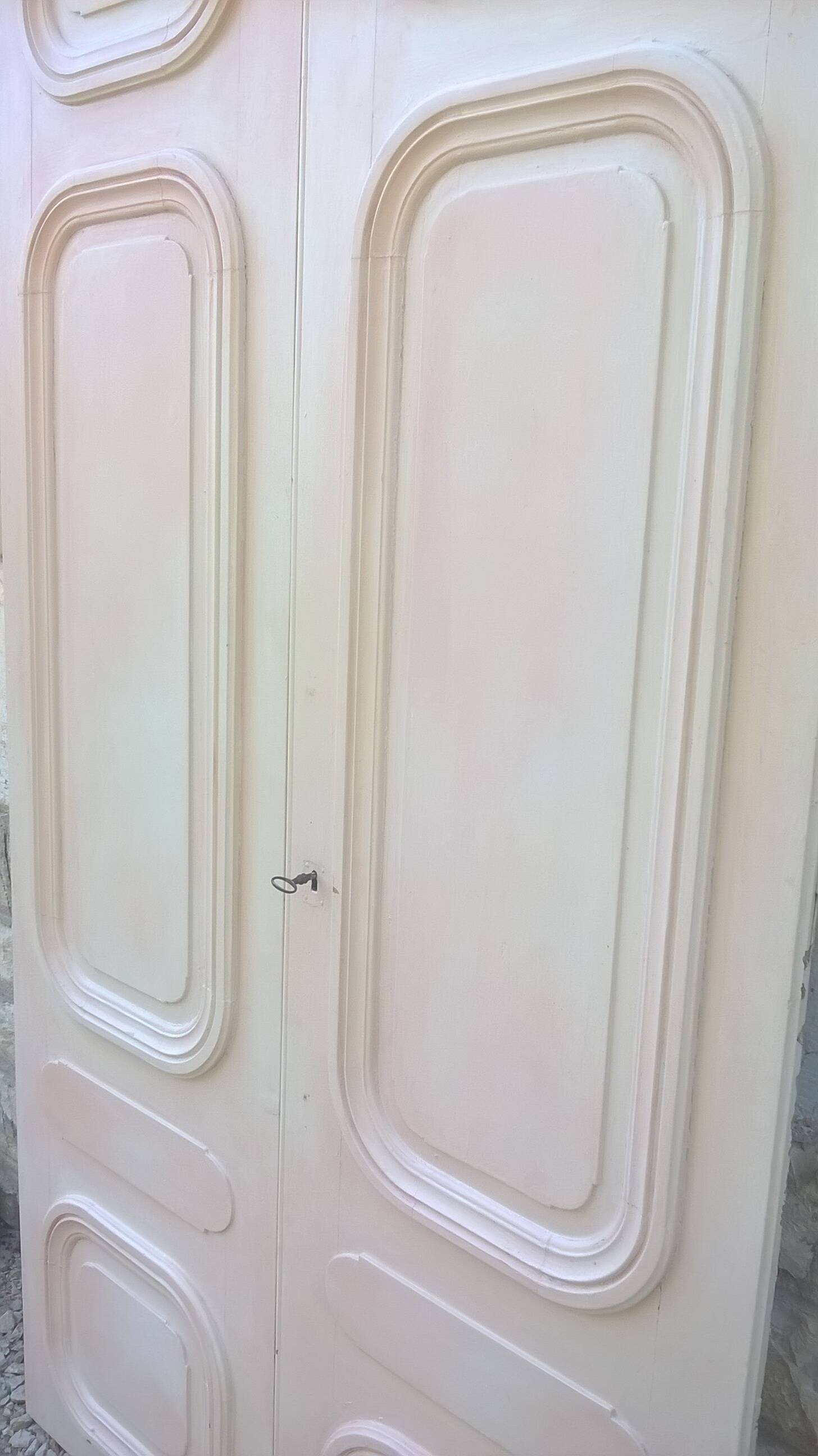 Set of large double doors for old molded cupboards
