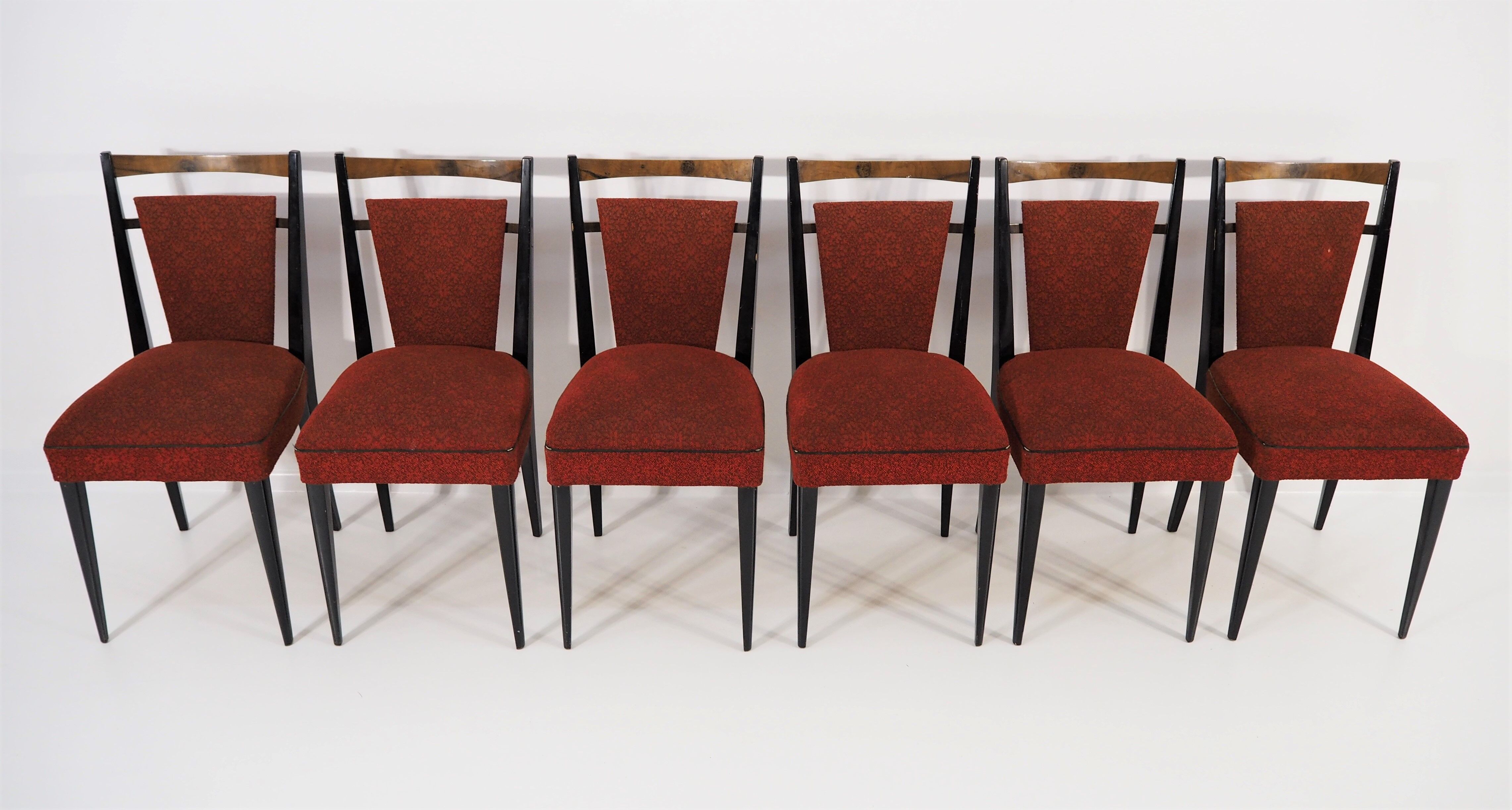 Table and 6 chairs for the dining room of the '70s