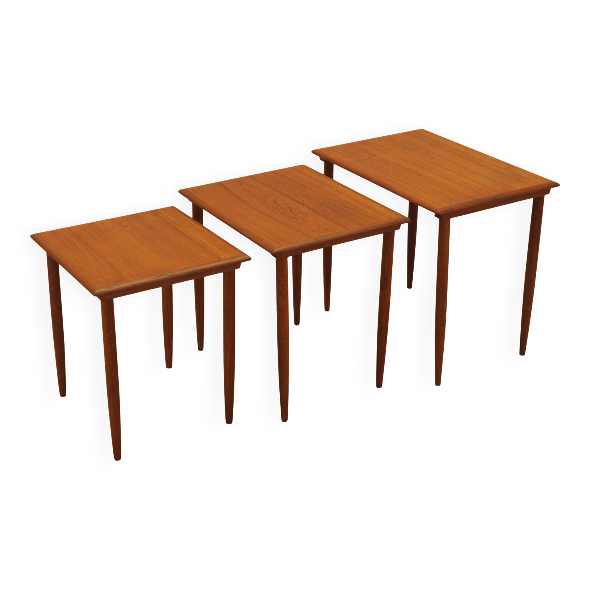 Nest of teak tables, Danish design, 1970s, made in Denmark