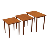 Nest of teak tables, Danish design, 1970s, made in Denmark