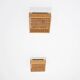 Square 1970s Pine Falkenbergs Belysning Flush Mounts, Sweden, 1970s