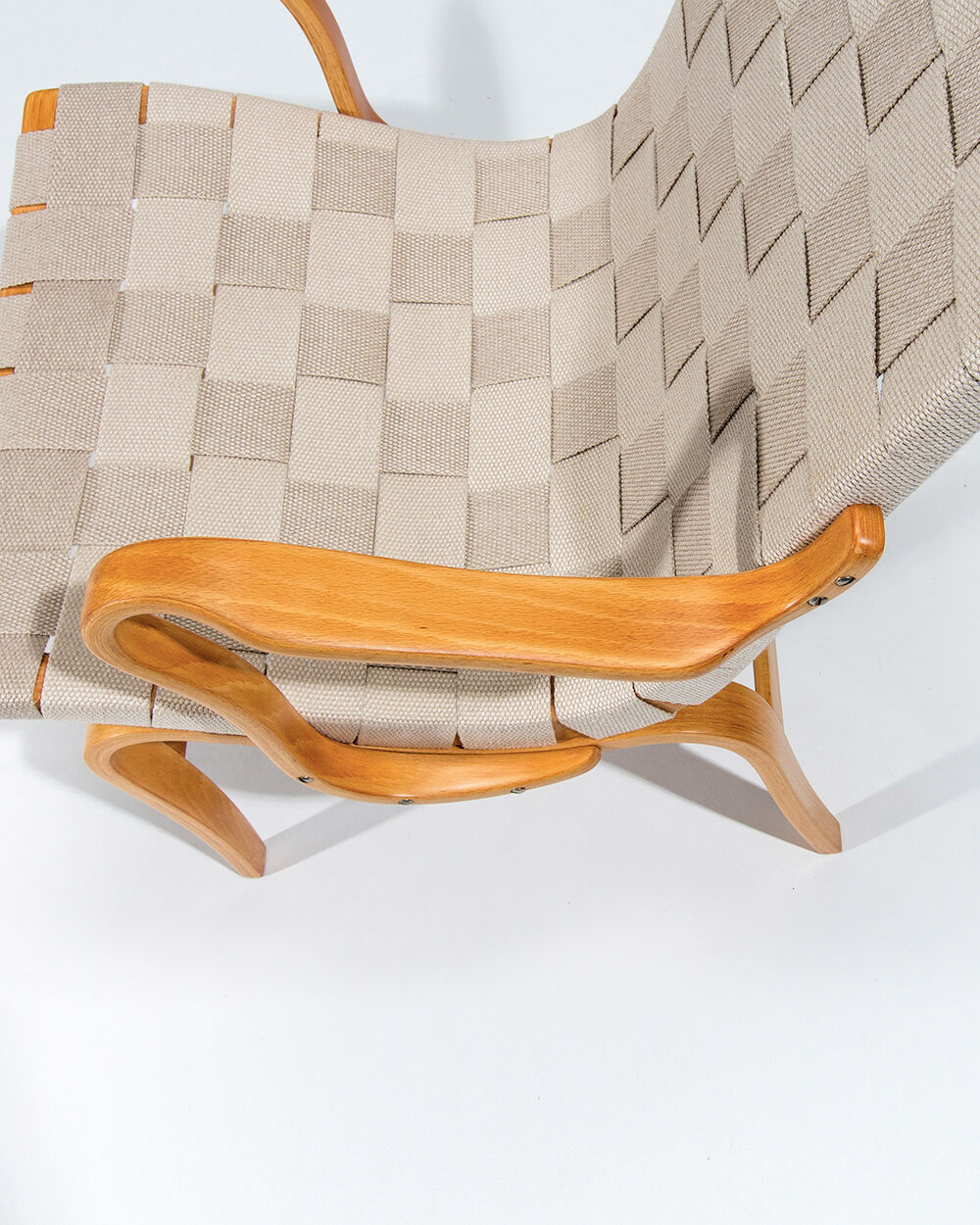 Bruno Mathsson Eva Armchairs in Beech & Linen, Mid Century Swedish Design 1960’s