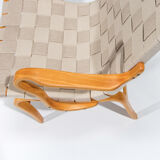Bruno Mathsson Eva Armchairs in Beech & Linen, Mid Century Swedish Design 1960’s
