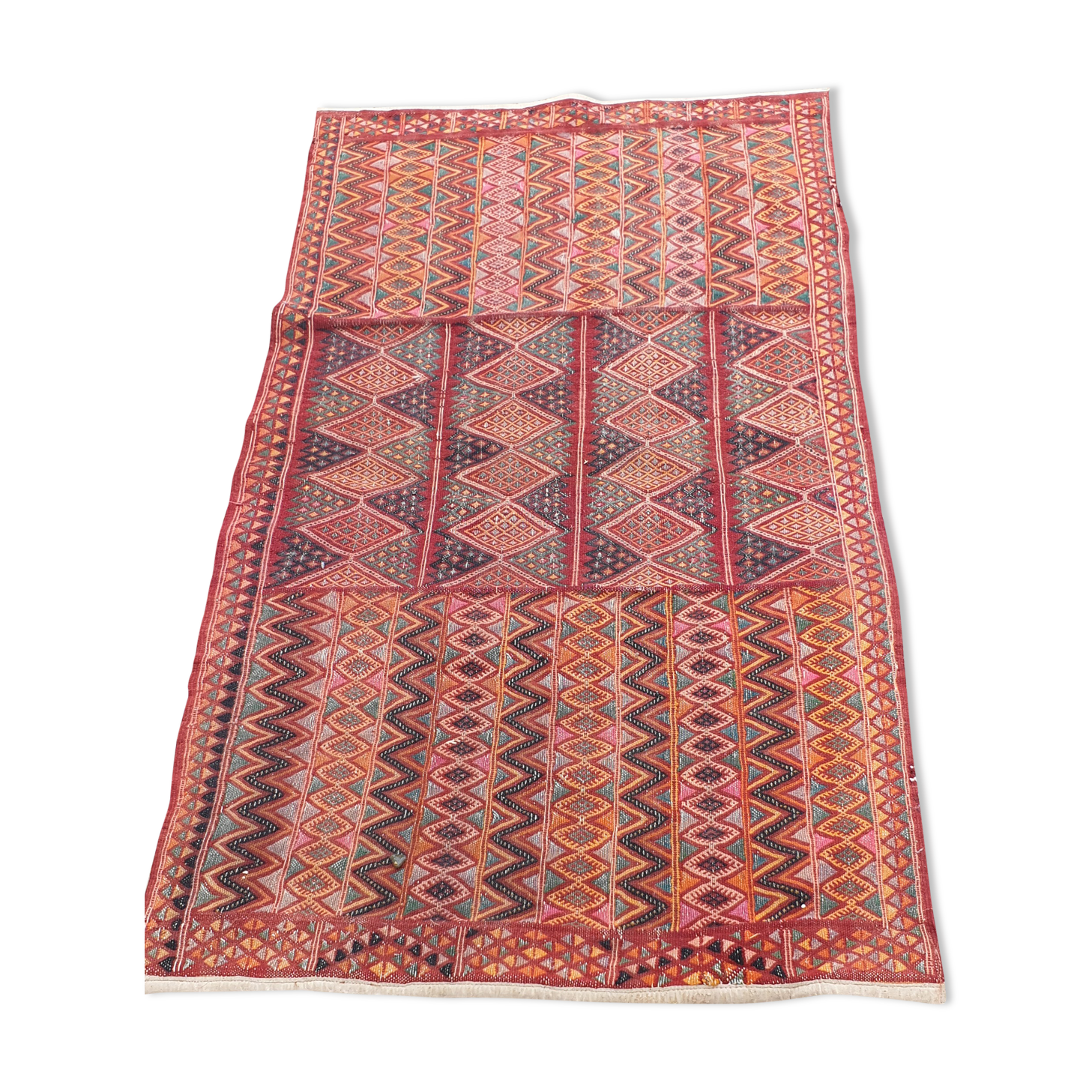 Oriental carpet wool entirely handmade 135x71cm