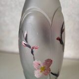 Antique frosted glass vase