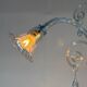 Venetian lustre in grey-blue Murano glass, circa 1930.