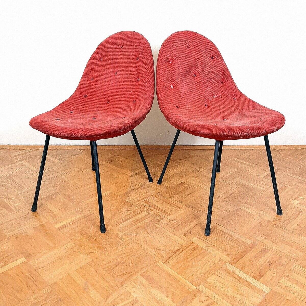 Set of Italian mid-century cocktail chairs, 1963.