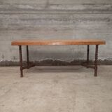 Table basse art populaire moderniste brutalist forme libre 1950 fer forgé