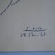 Picasso original lithograph 1959 The Blue Dove 38x28cm