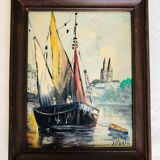 Oil on panel - marine