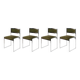 Set of 4 Mid-Century Italian Chrome Chairs by Willy Rizzo