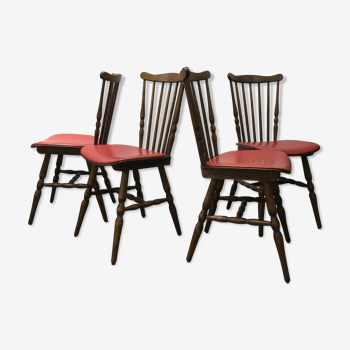 Series of 4 Baumann chairs model Tacoma