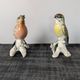 Pair of Karl Ens polychrome porcelain birds from Saxony