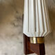 Pair of Scandinavian sconces in brass and opaline teak