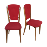 Red Scandinavian chair duo