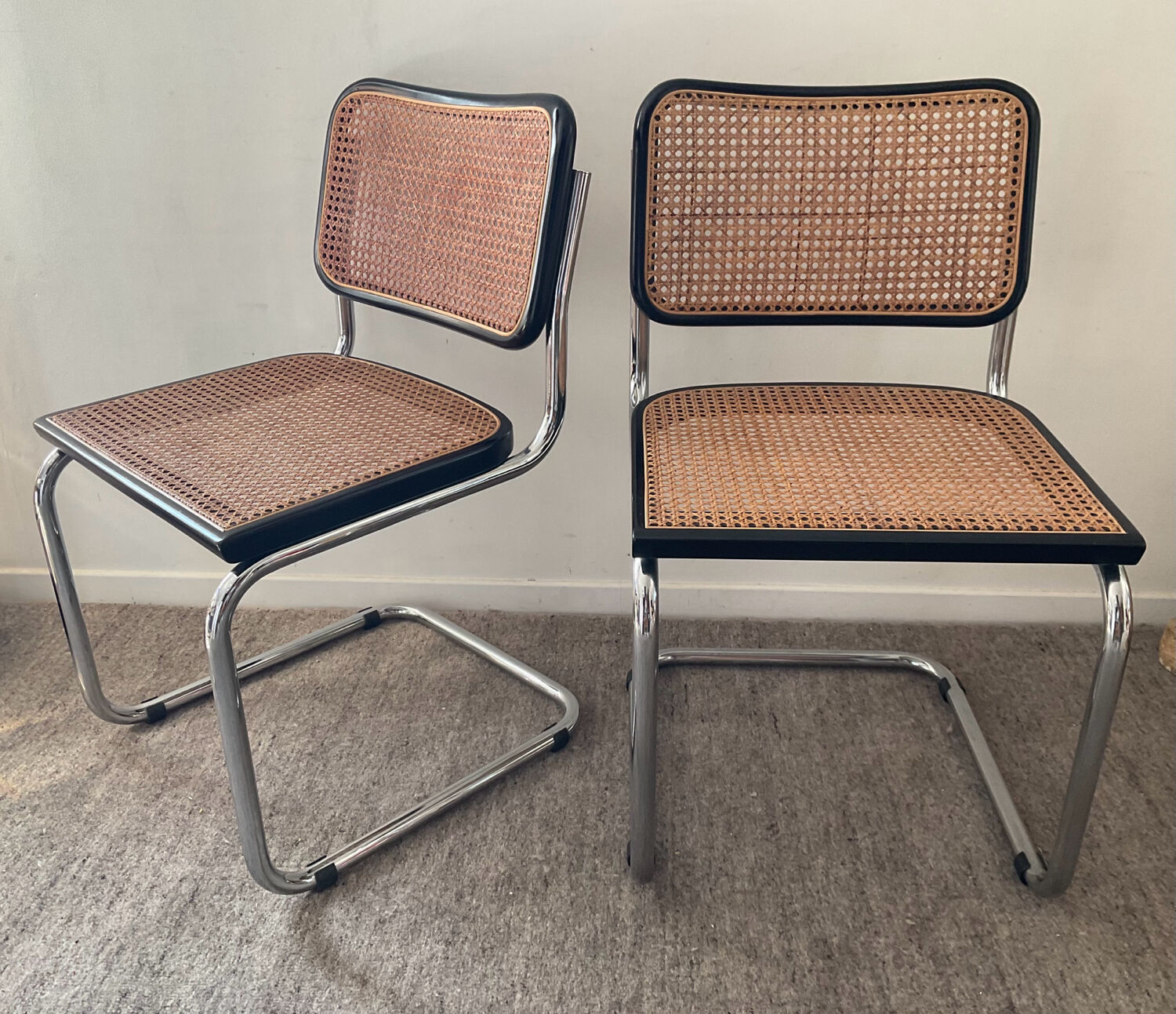 Series of 2 chairs Marcel Breuer Cesca B32