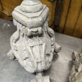 Pair of wooden candlesticks
