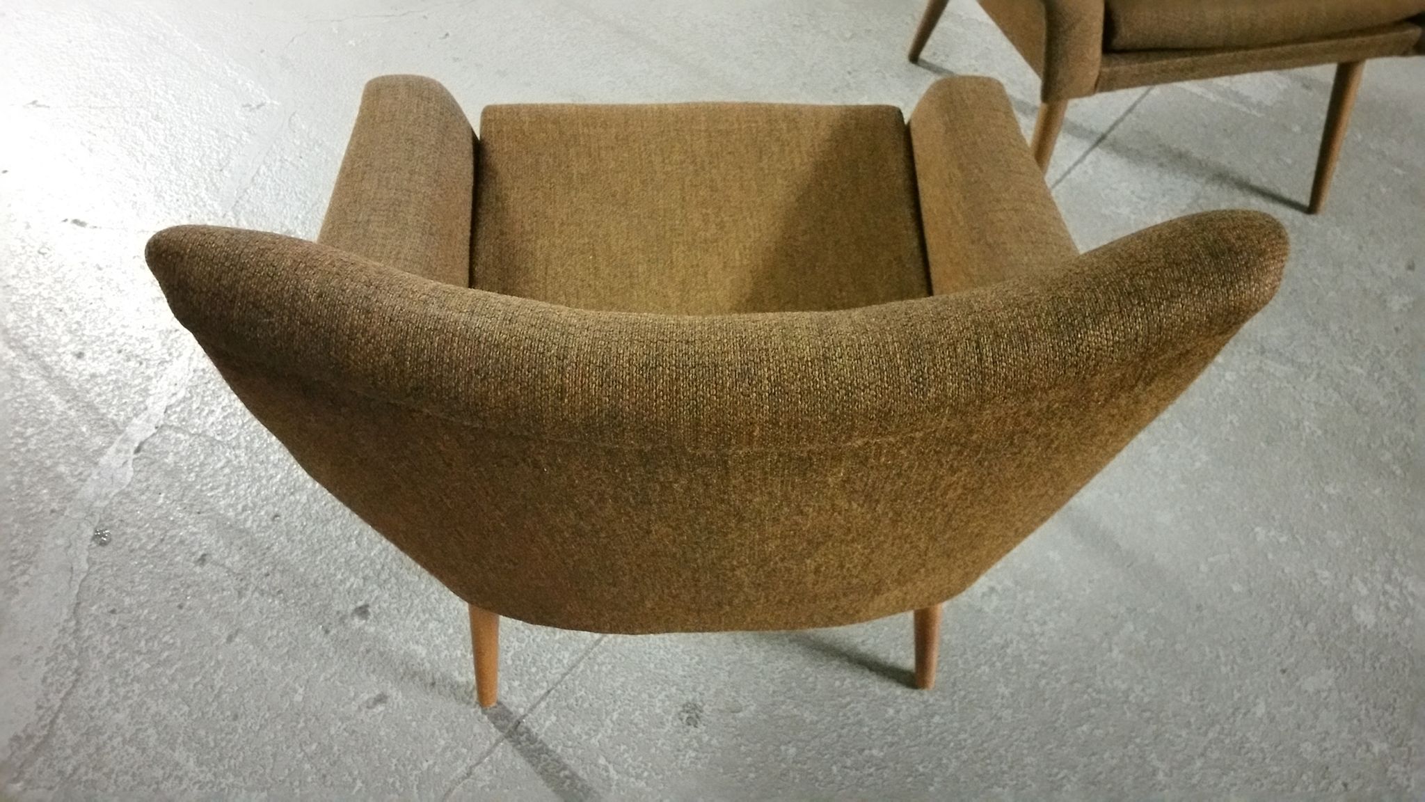 Chairs Danish 50s design structured low lines