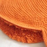 Petit tapis forme fleur année 70 vintage