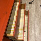 Red wood chest of drawers