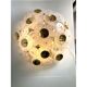 Contemporary Venied-White Disks Murano Glass Flush Mount by Simoeng
