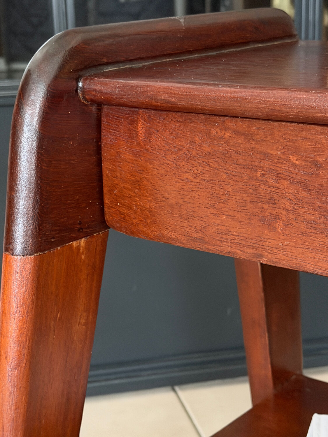 Vintage solid wood bedside table