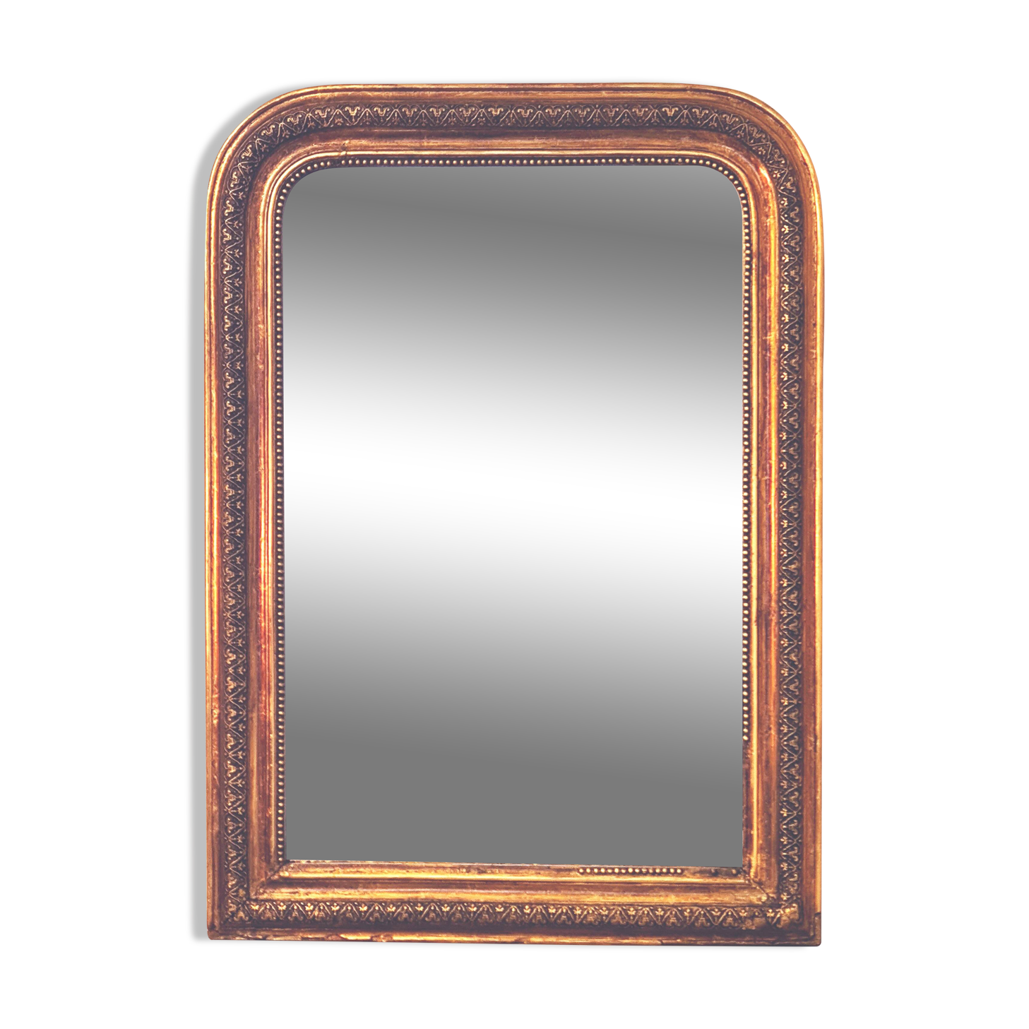 Antique large Louis Philippe mirror, decorated with gilt leaf - "Claude"