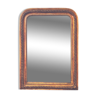 Antique large Louis Philippe mirror, decorated with gilt leaf - "Claude"