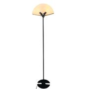 Lampe sur pied des années 70 en fer et verre de Murano, design industriel.