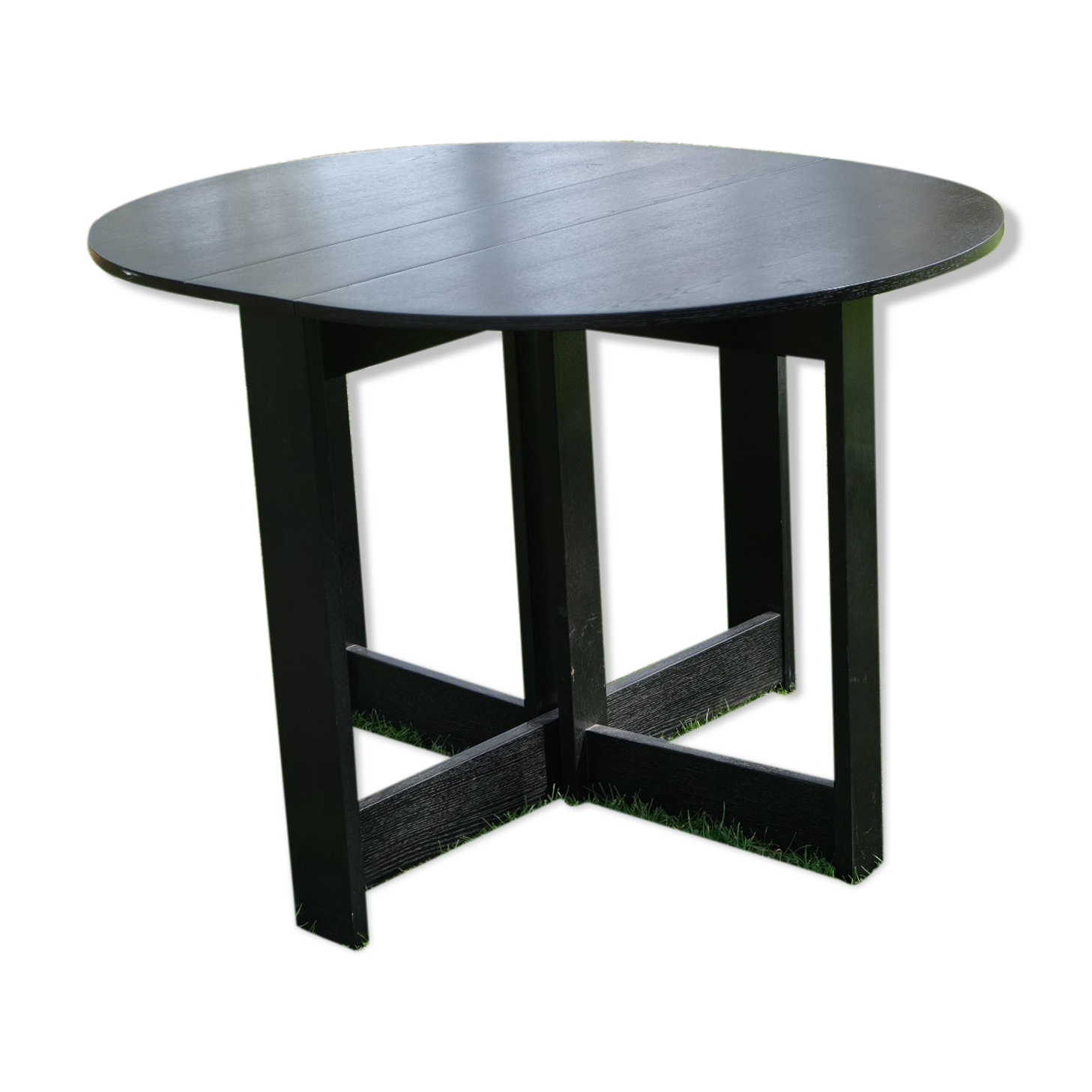 Scandinavian design oval table felling vintage folding 60-70-80