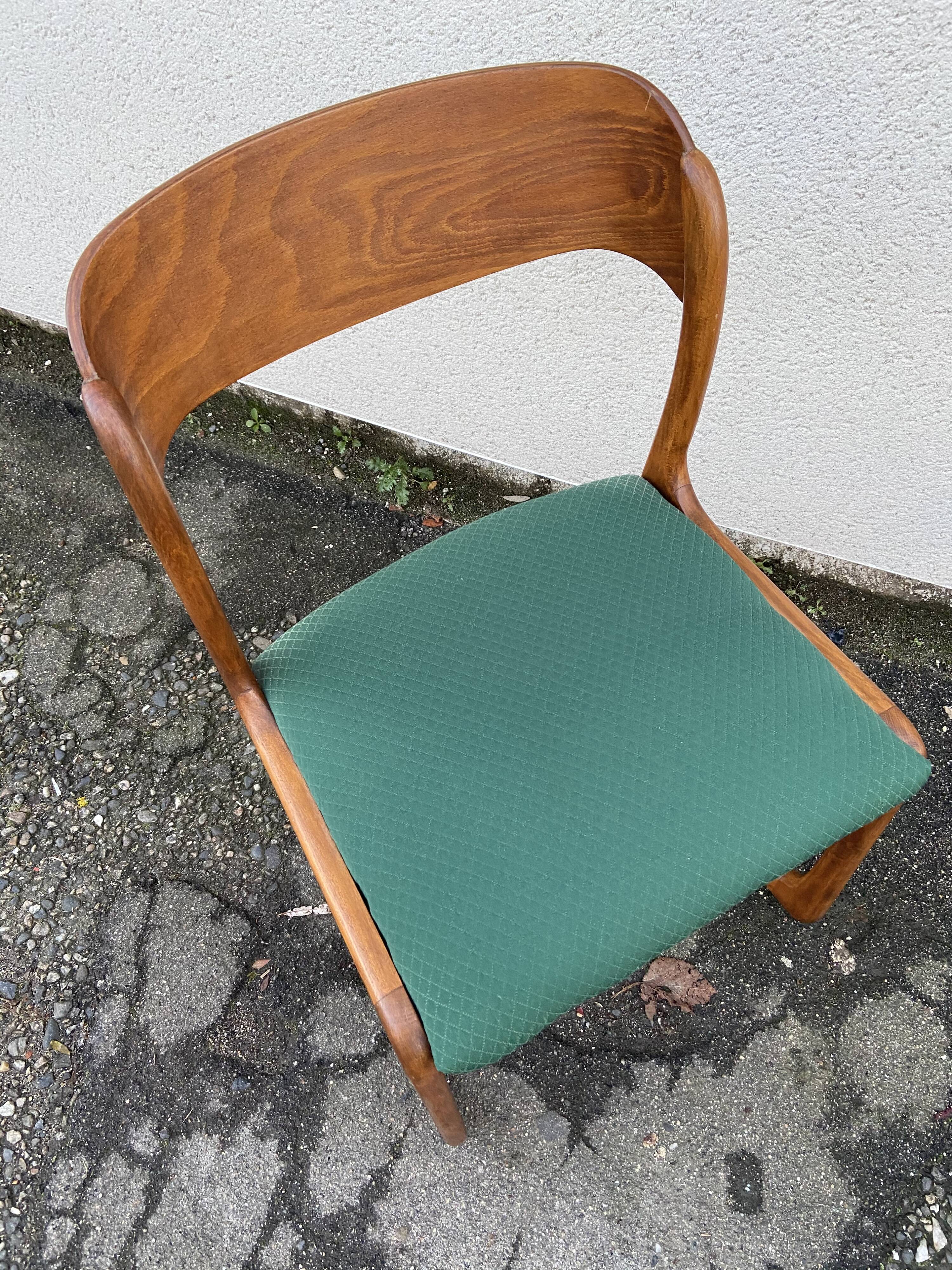 Series of 4 chairs Baumann 60s