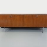 Vintage modernist enfilade in rosewood and chrome metal from the 60s and 70s.