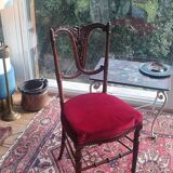 Rare chaise de chambre Napoléon III (1870/80), de style anglais