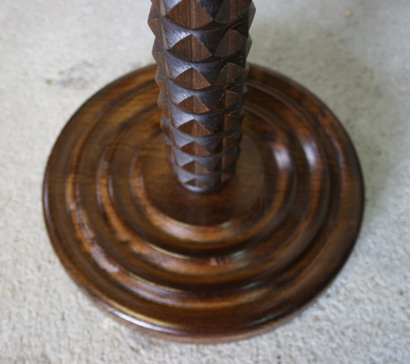 Solid oak pedestal wheel