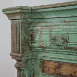 Green French antique cabinet