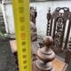 4 Henri II style chairs with twisted columns and cane seats