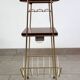 Magazine rack with 2 shelves and lighting from the 50s/60s