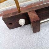 Scandinavian wooden scissor wall light fixture lamp 1960s