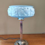 Art Deco lamp with floral decor