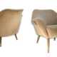 1/3 Club Chair organic restored 50-60 years