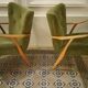 Pair of Wing chairs  Zig Zag scandinavian 50 60s
