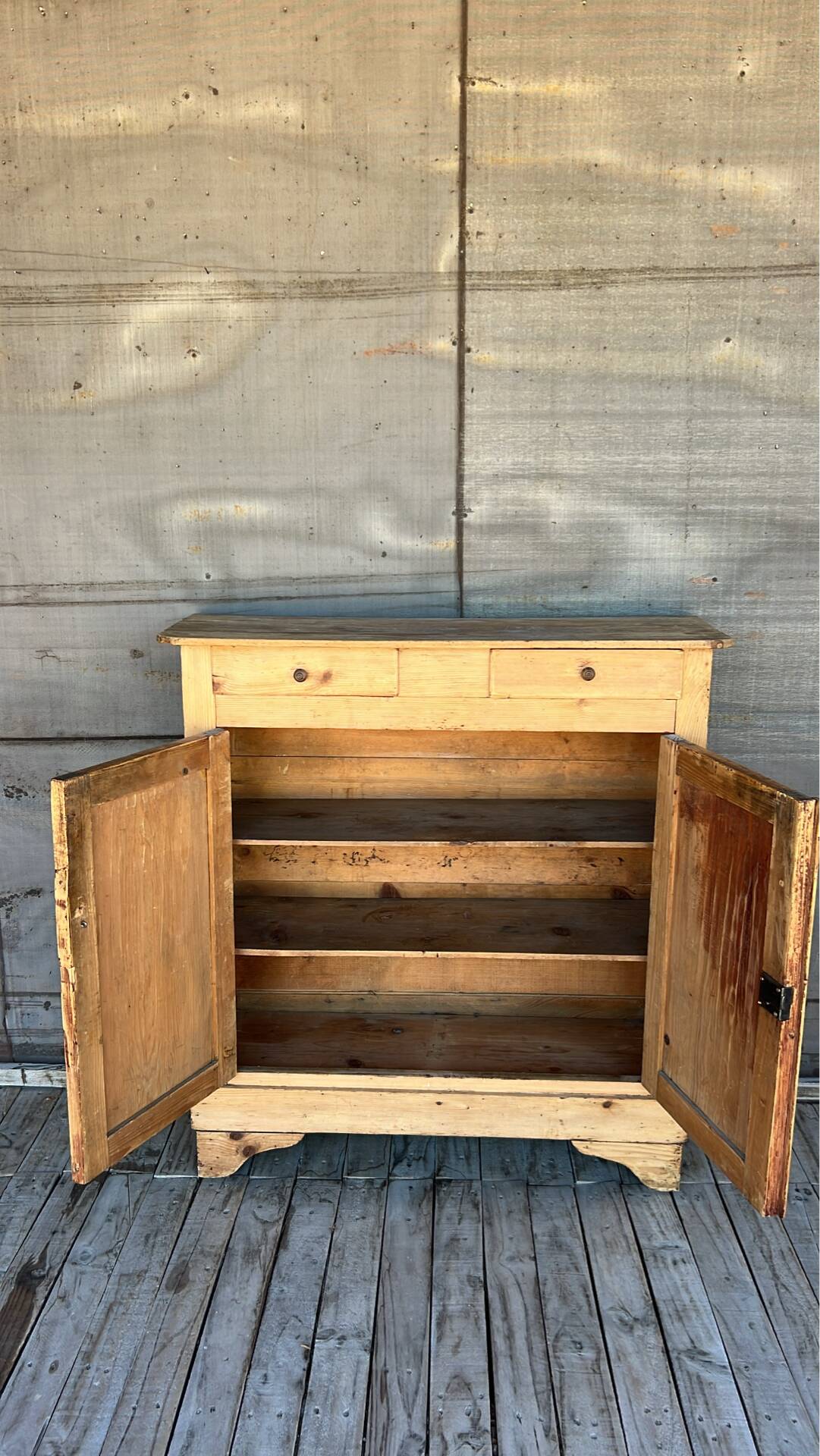 Rustic wooden Parisian buffet