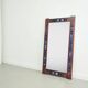 Rosewood mirror with blue ceramic tiles