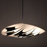 Mid-century Czech glass pendant lamp, chrome, 1960s