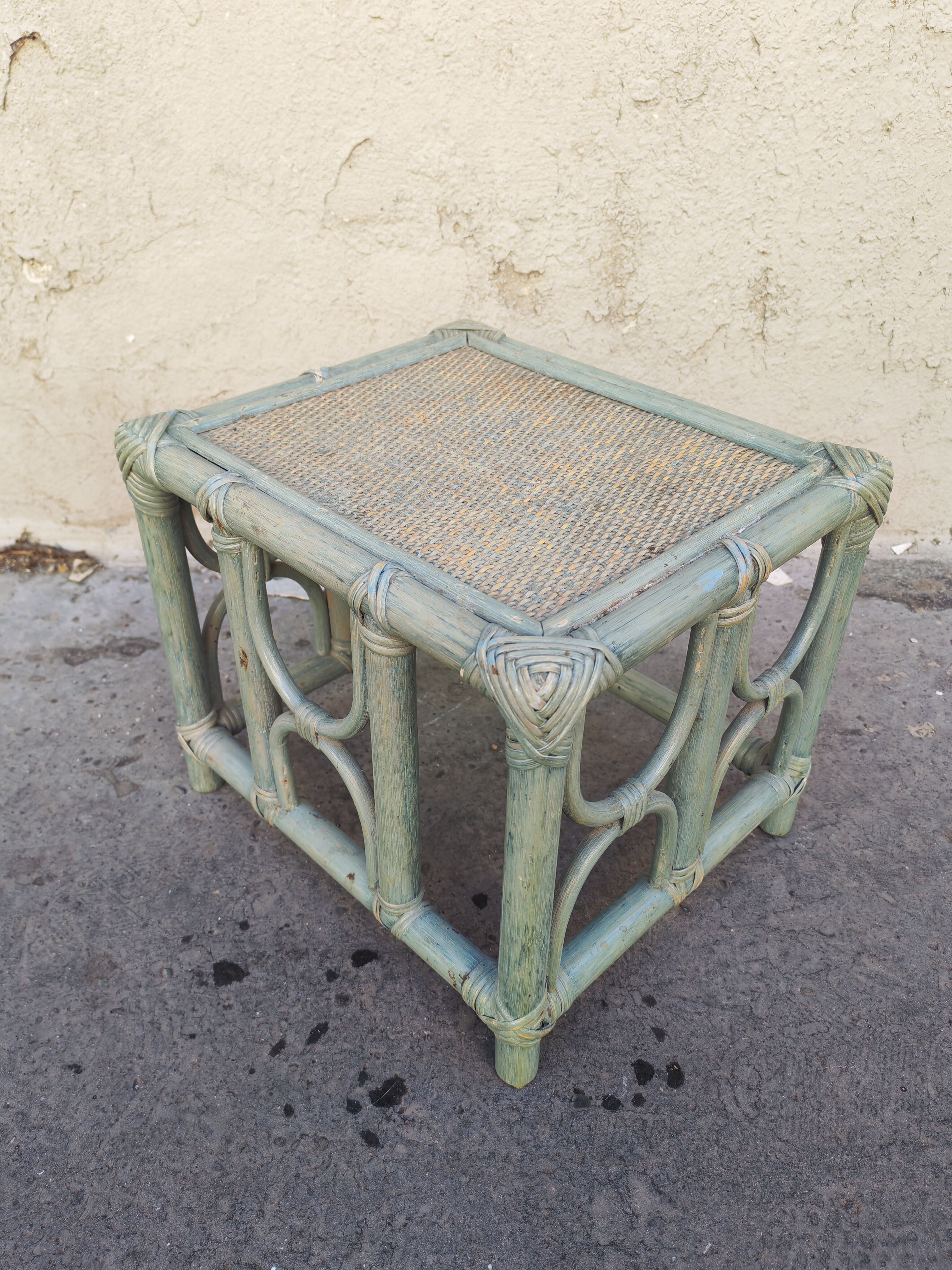 Small bamboo side table