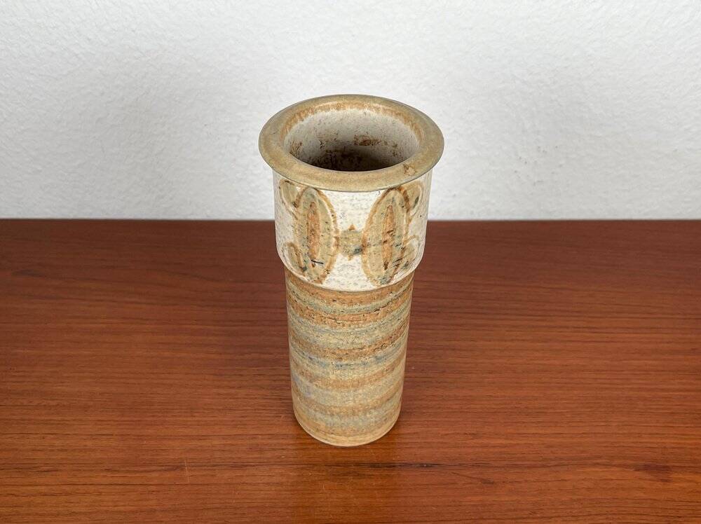 Danish studio ceramic vase from the mid-century by Svend Aage Jensen for Søholm, 1960s.