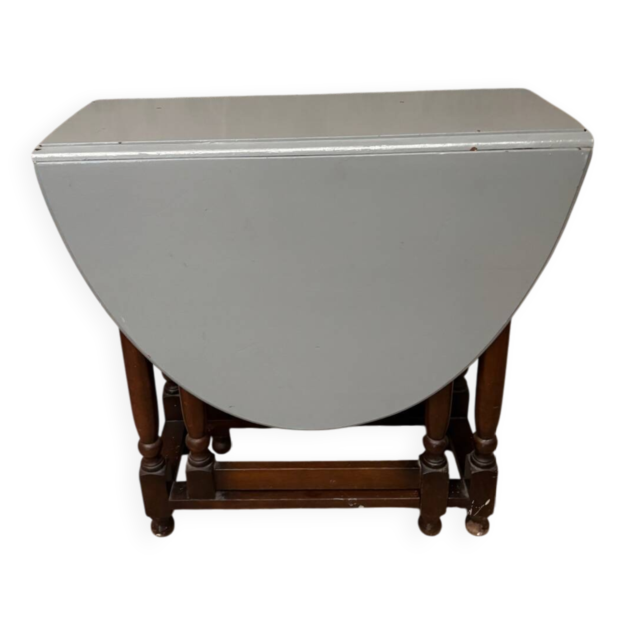 Table ovale en bois avec rabats