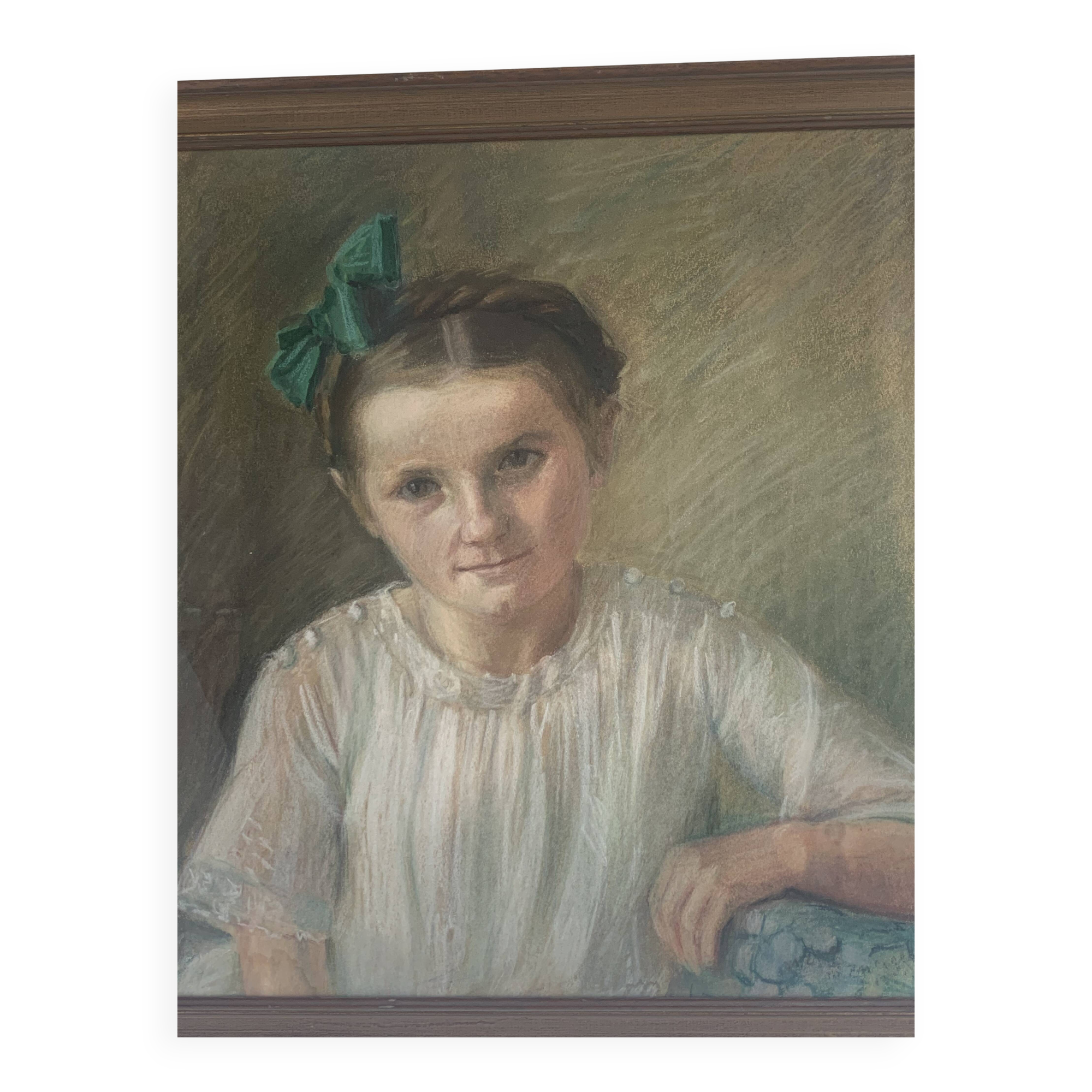 Painting "Portrait of a girl", 1950s