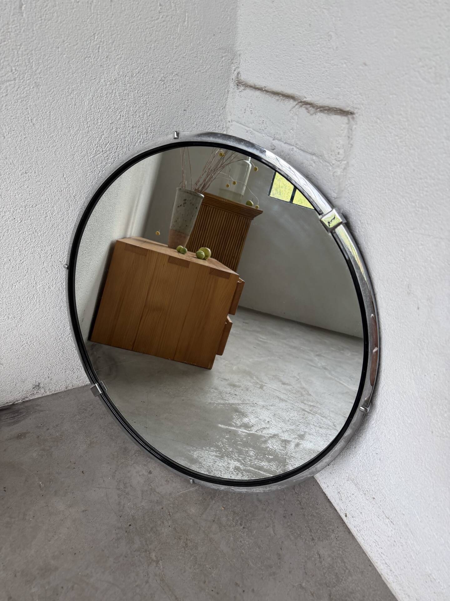 Round metal mirror 1970